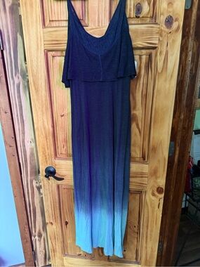 bohme Ombre Maxi Dress in Navy and Teal